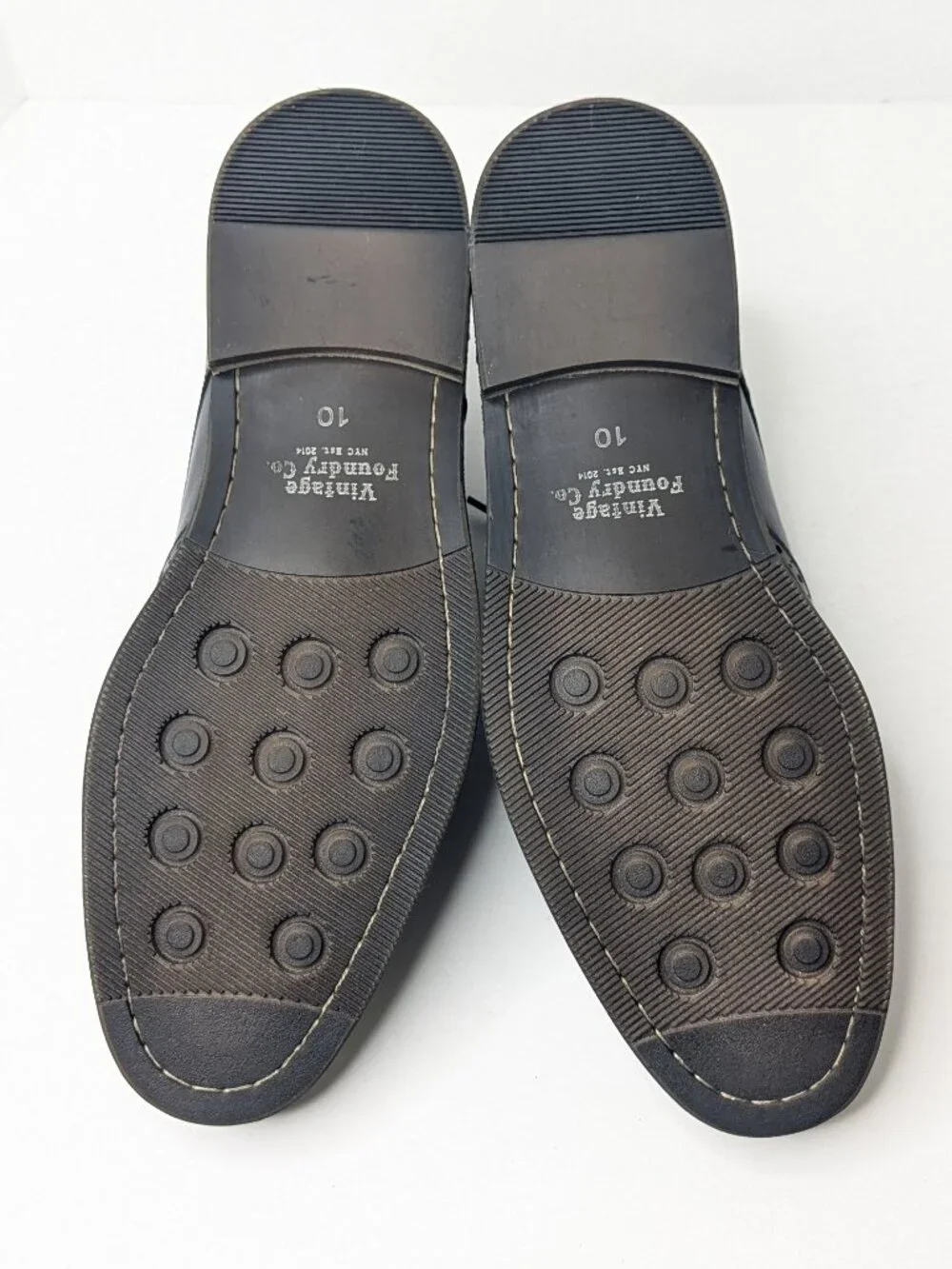 Vintage Foundry Irvwin Oxford Dress Shoes Dark Grey Leather Mens 10